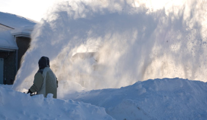 snow thrower man